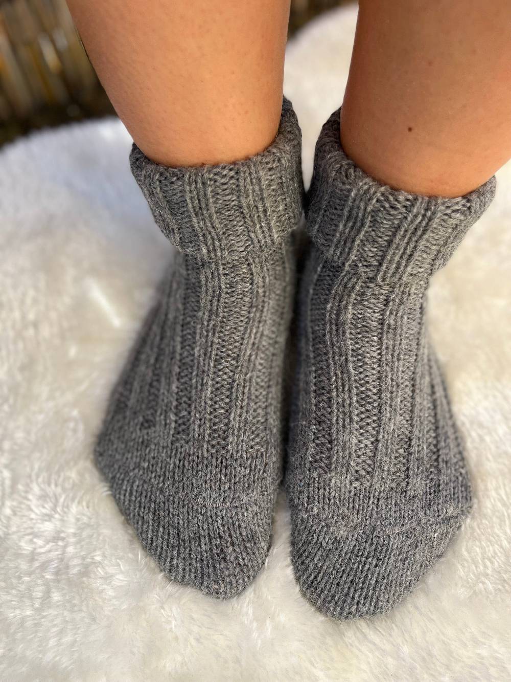 KB Socken Alpakasocken mit Umschlag dickgestrickt - 2 Paar Online Outlet
