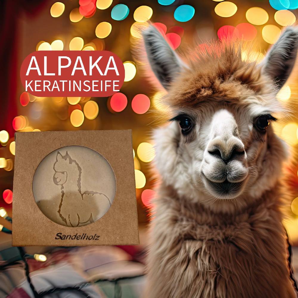 KB Socken Weihnachtliche Geschenkbox inklusive 2 Paar Alpakasocken, einer Alpakakeratinseife und einer Weihnachtskarte Kauf eins, bekomm eins gratis