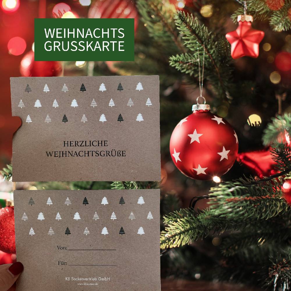 KB Socken Weihnachtliche Geschenkbox inklusive 2 Paar Alpakasocken, einer Alpakakeratinseife und einer Weihnachtskarte Kauf eins, bekomm eins gratis