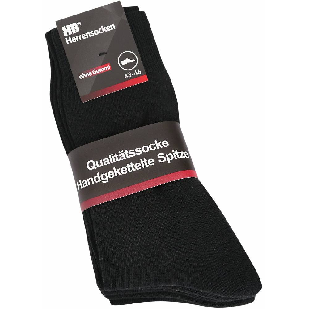 KB Socken Herrensocken schwarz - Diabetiker geeignet - 10 Paar Schlussverkauf