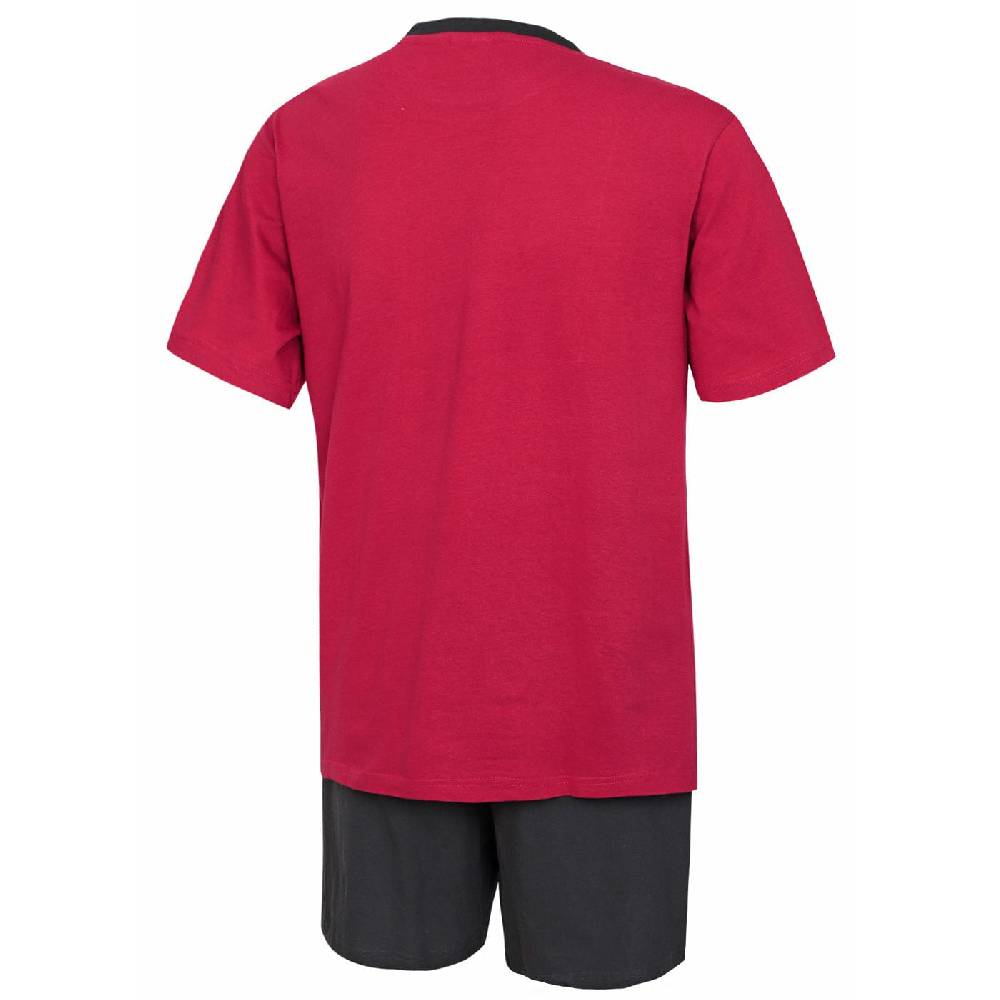 KB Socken Herren Schlafanzug kurz in rot - 100% Baumwolle Vatertagsangebot