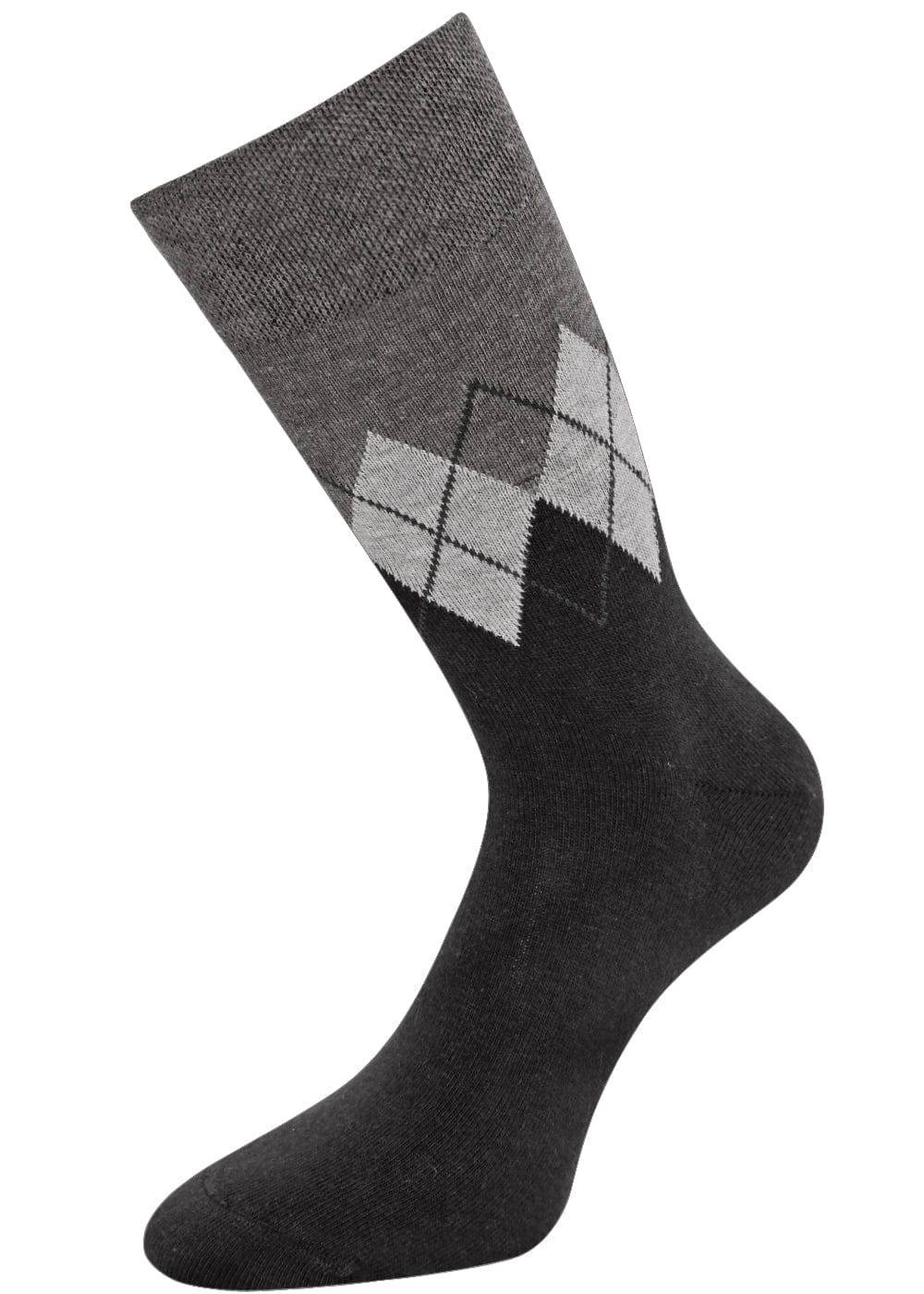 KB Socken Herrensocken mit Rombenmotiv Grau - 3 Paar Speichern exportieren