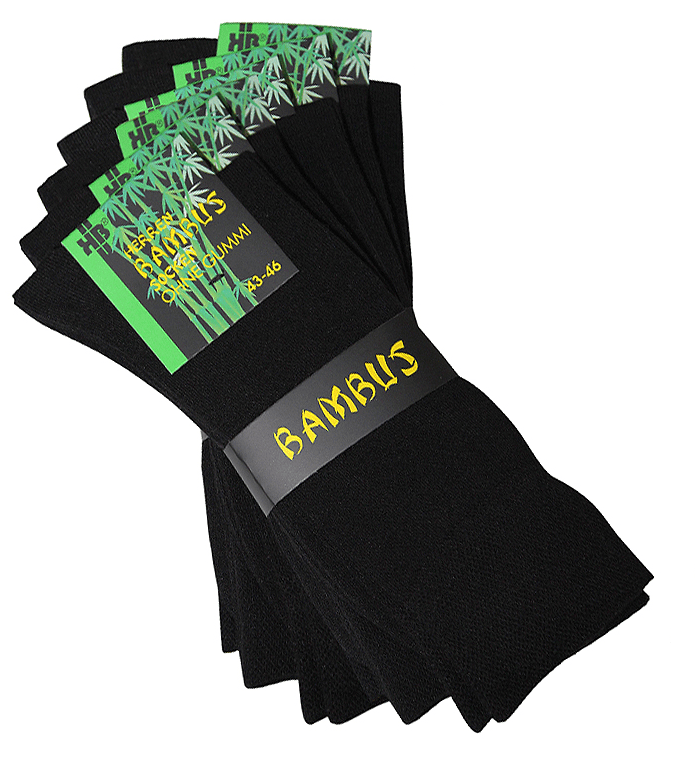 KB Socken Damen Bambussocken Socken schwarz ohne Gummi - 6 Paar zollfrei