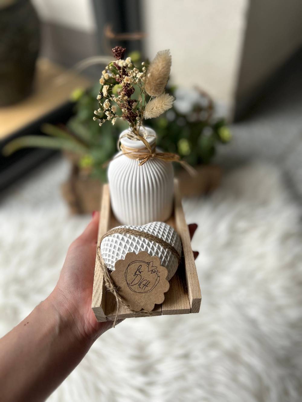 KB Socken Deko Vase Herz Handmade Geschenk Meist gekauft