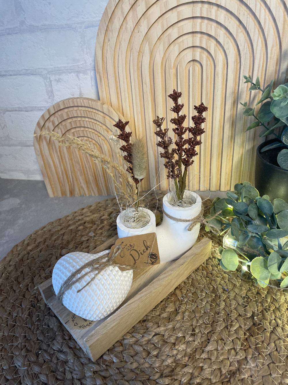 KB Socken Deko Herz mit Vase Handmade Blitzverkäufe