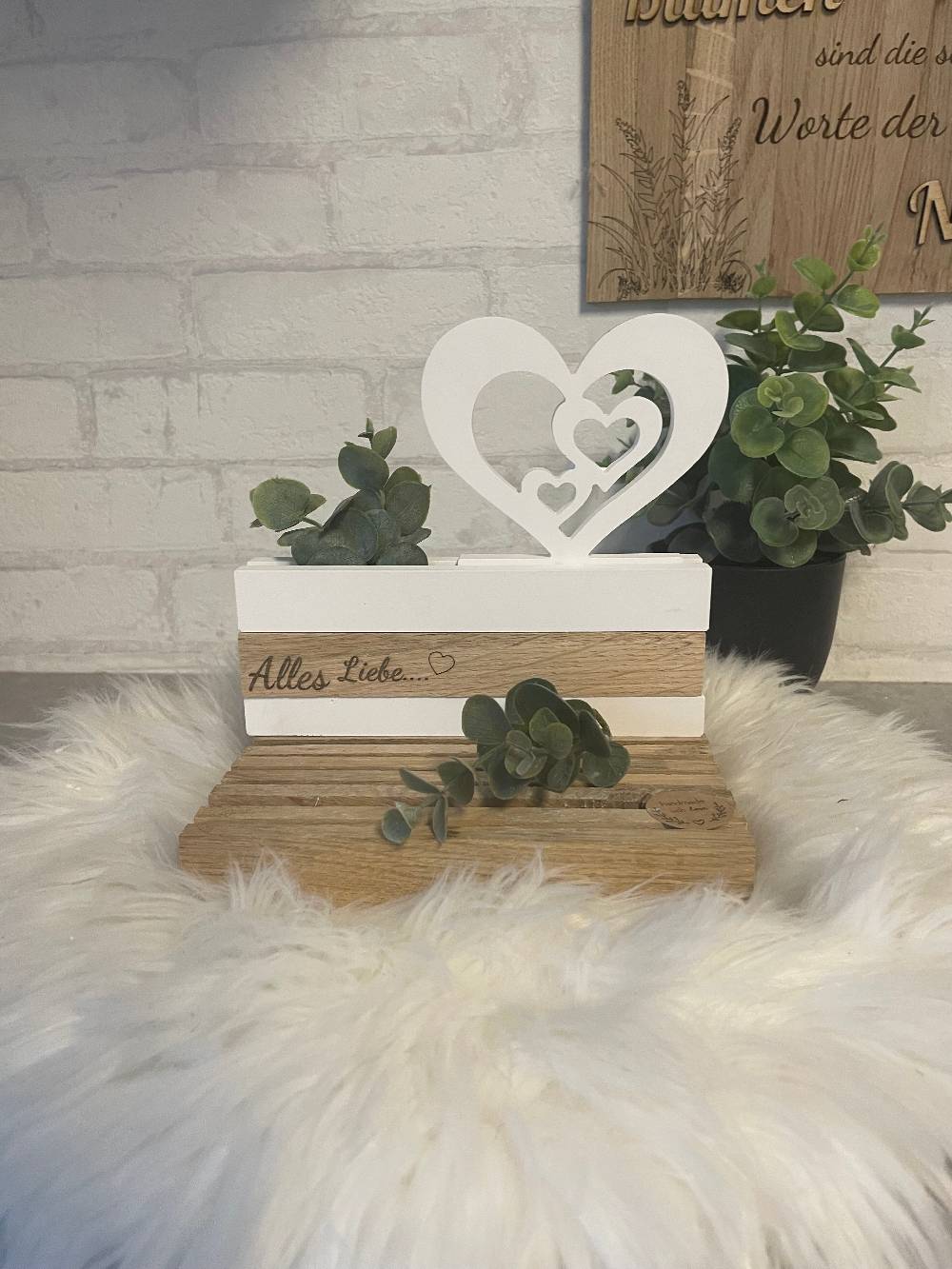 KB Socken Keraflott Einschieber mit Klötzchen – Variante, Sockelleiste für Einschieber , Wohndeko, Deko Aesthetic, Geschenke, Häuserloop, Herz, Haus Rabatt