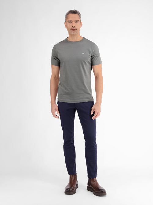 ﻿Lerros Basic T-Shirt mit Logostitch, unifarben Valentinstagsangebot