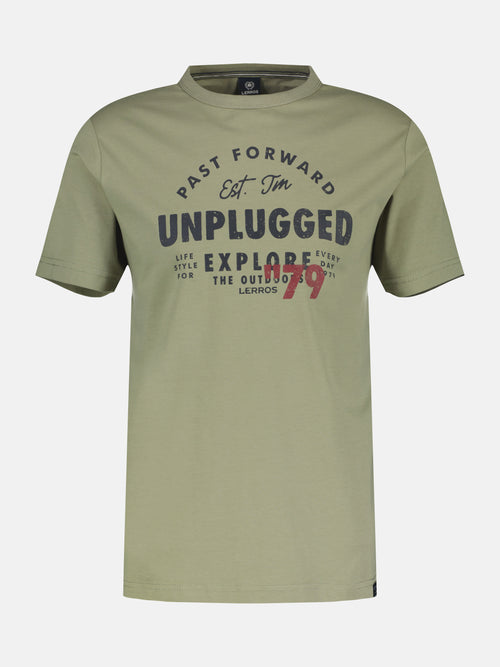 Lerros Unifarbenes T-Shirt mit Print Neuheiten