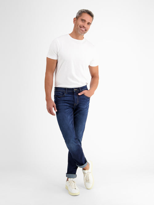 Lerros BAXTER 5-Pocket-Denim im Used-Look, RELAXED FIT, blue Kauf eins, bekomm eins gratis