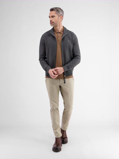Lerros Leichte Strickjacke für Herren mit schmaler Rippstruktur Sonderangebote