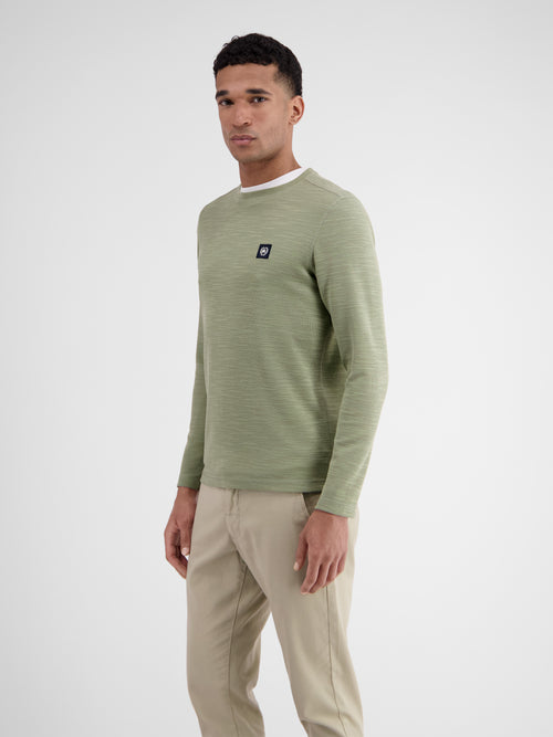 Lerros Herren Langarmshirt in Strukturqualität Vierteljährliche Förderung