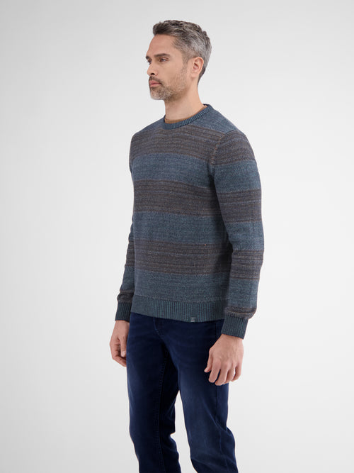Lerros Strickpullover in Melange-Streifenoptik Großer Ausverkauf