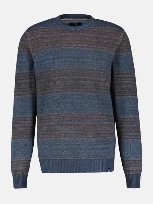 Lerros Strickpullover in Melange-Streifenoptik Großer Ausverkauf
