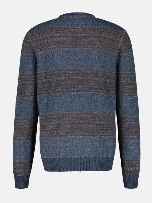 Lerros Strickpullover in Melange-Streifenoptik Großer Ausverkauf