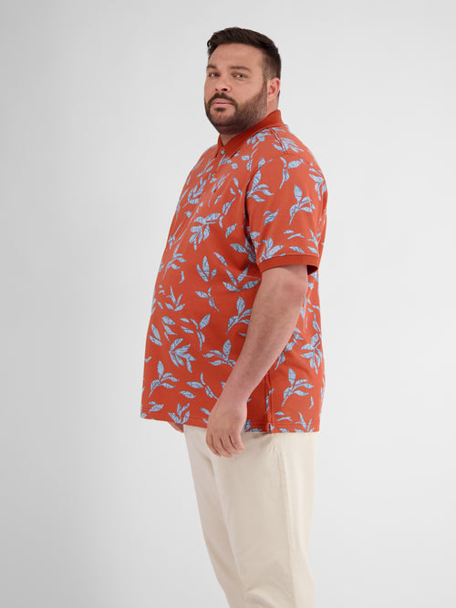 Lerros Poloshirt mit floralem Druck und abgesetzen Details Begrenzte Freigabe