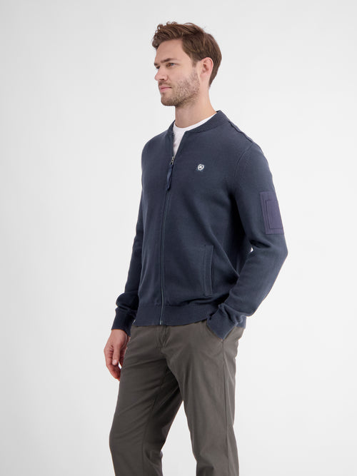 Lerros Strickjacke mit College Kragen für Herren Neuheiten