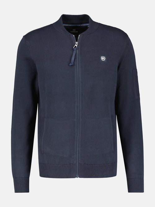 Lerros Strickjacke mit College Kragen für Herren Neuheiten