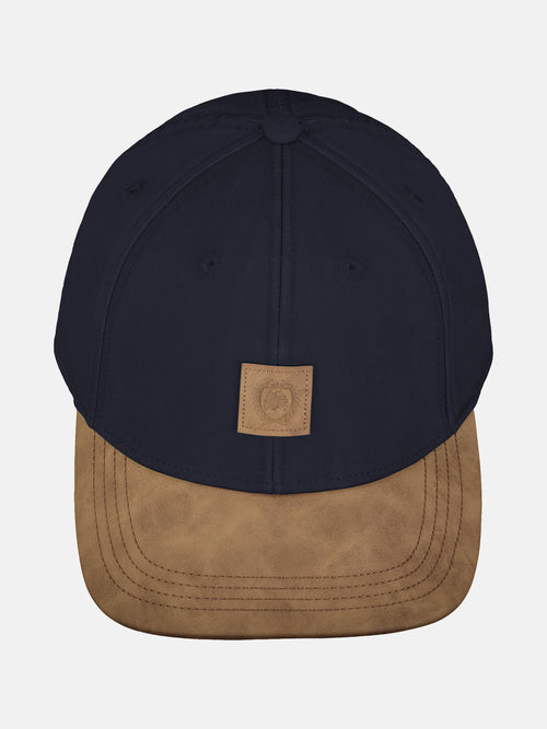 Lerros Basecap aus Canvas, mit Kunstlederschirm Letzter Tag