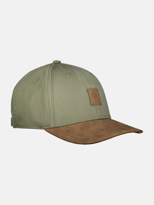 Lerros Basecap aus Canvas, mit Kunstlederschirm Letzter Tag