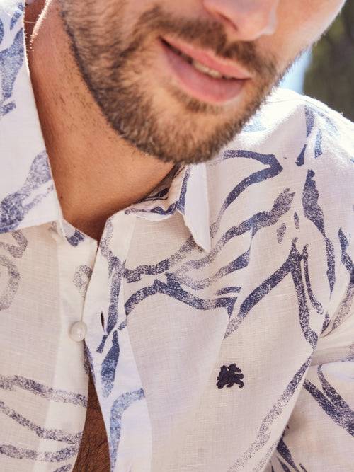 Lerros Sommerlich, leichtes Langarmhemd mit floralem Print Günstiger Verkauf