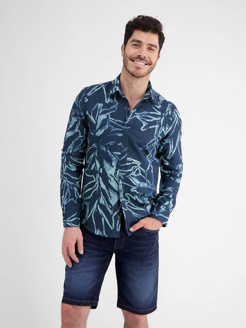 Lerros Sommerlich, leichtes Langarmhemd mit floralem Print Günstiger Verkauf