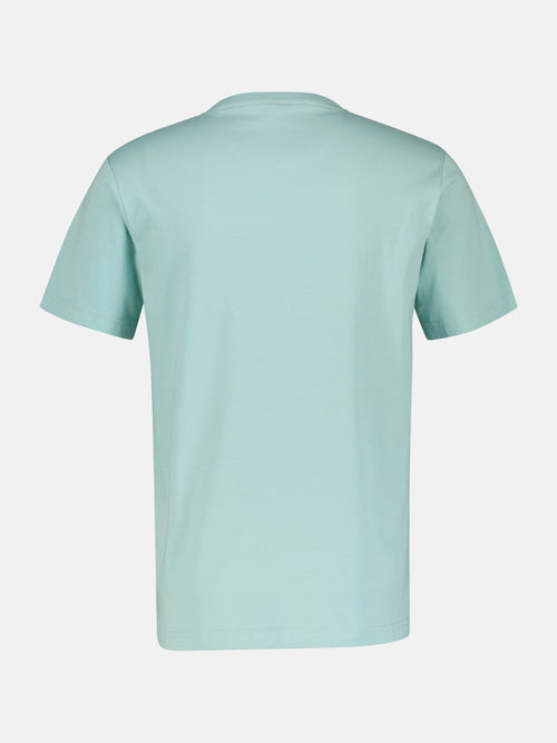 Lerros Unifarbenes T-Shirt für Herren mit Brustprint Fabrik Onlineshop