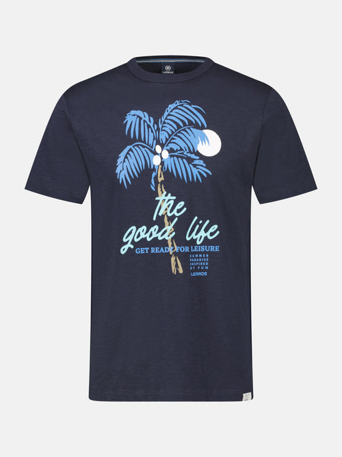 Lerros Rundhals T-Shirt für Herren mit Palmenprint Günstig kaufen