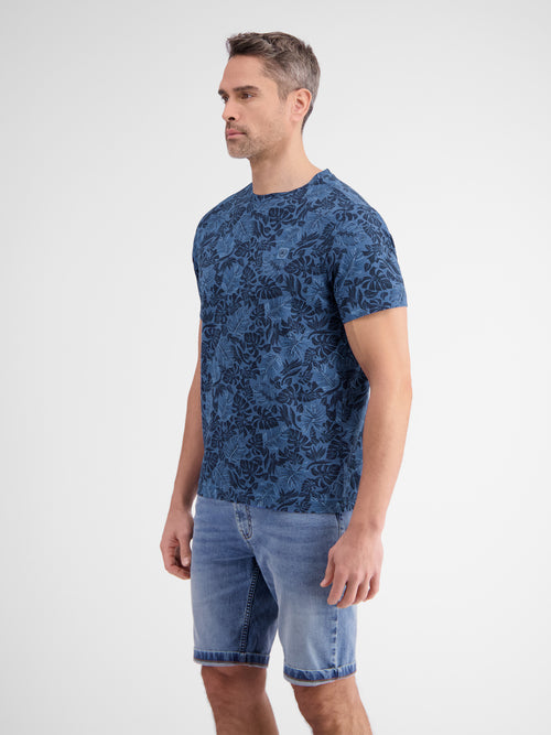 Lerros T-Shirt für Herren mit floralem Print Großer Ausverkauf