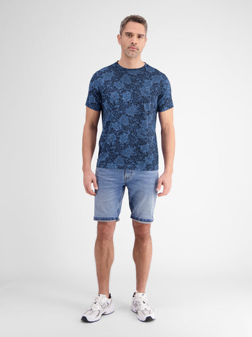 Lerros T-Shirt für Herren mit floralem Print Großer Ausverkauf