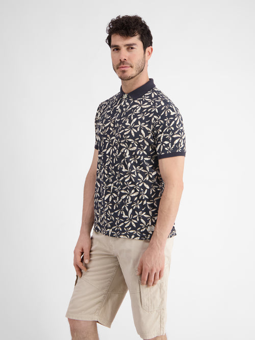 Lerros Herren Poloshirt mit floralem Druck Begrenztes Angebot