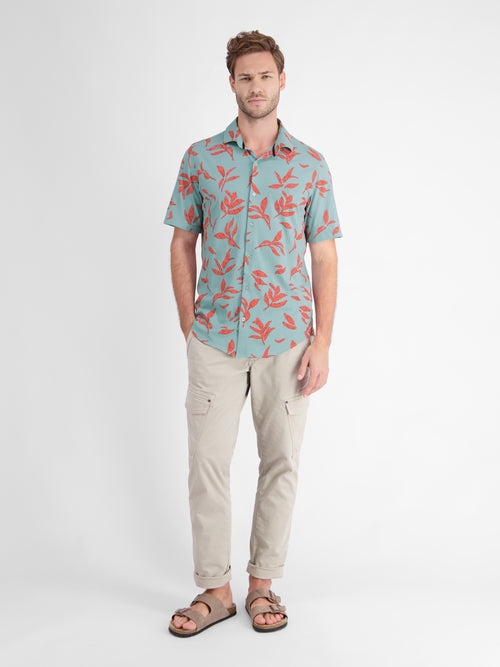 Lerros Kurzarmhemd mit floralem Print Valentinstagsangebot