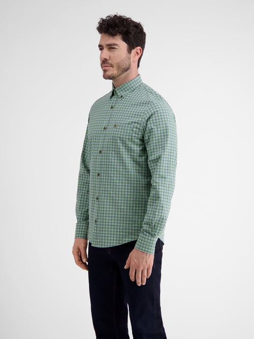 Lerros Langarmhemd, kariert, klassischer Button-down-Kragen Räumungsverkauf
