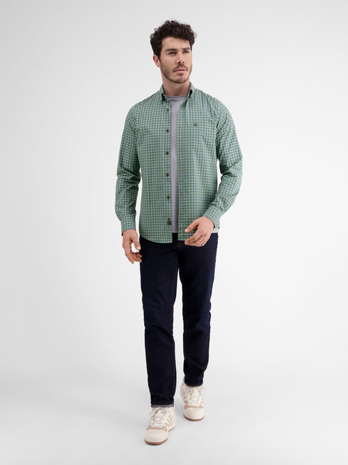 Lerros Langarmhemd, kariert, klassischer Button-down-Kragen Räumungsverkauf