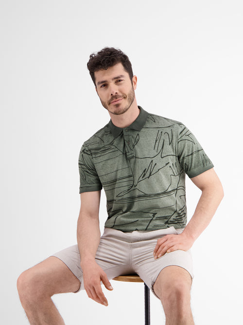 Lerros Poloshirt *Floral Lines* Kostenloser Versand international