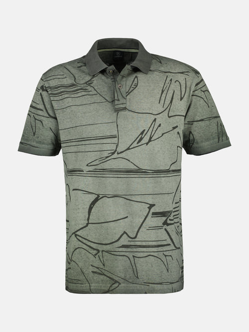 Lerros Poloshirt *Floral Lines* Kostenloser Versand international