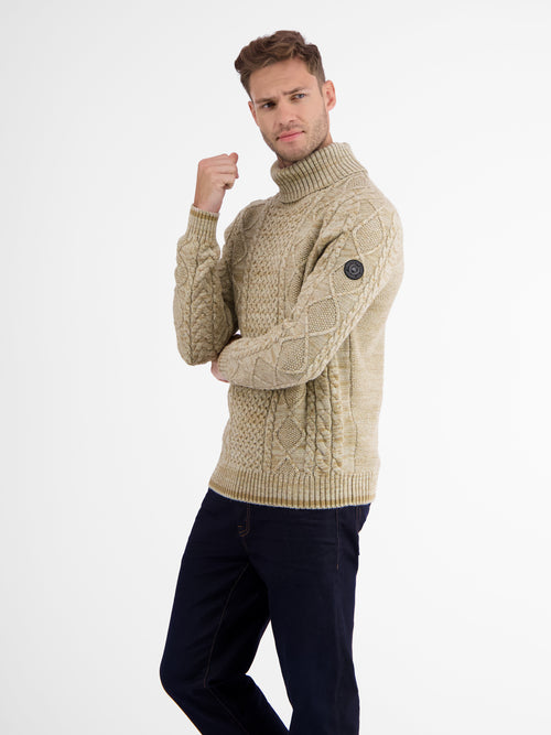 Lerros Jacquard-Rollkragenpullover Limitierter Zeitrabatt
