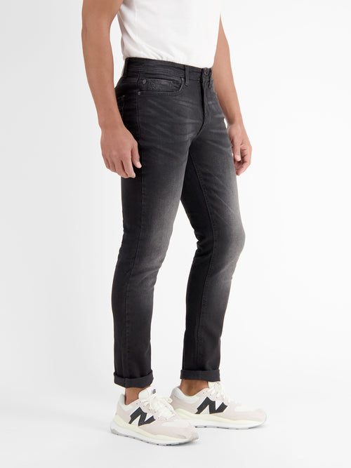 Lerros BAXTER 5-Pocket-Denim im Used-Look, RELAXED FIT, black Vierteljährliche Förderung