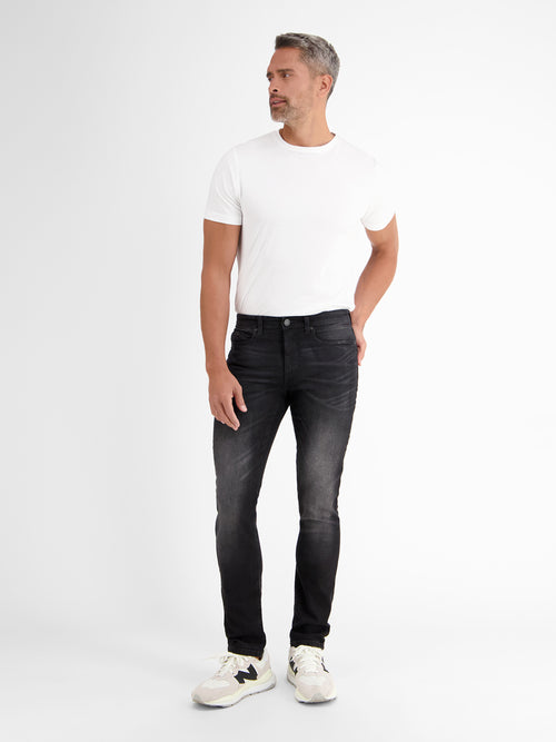 Lerros BAXTER 5-Pocket-Denim im Used-Look, RELAXED FIT, black Vierteljährliche Förderung