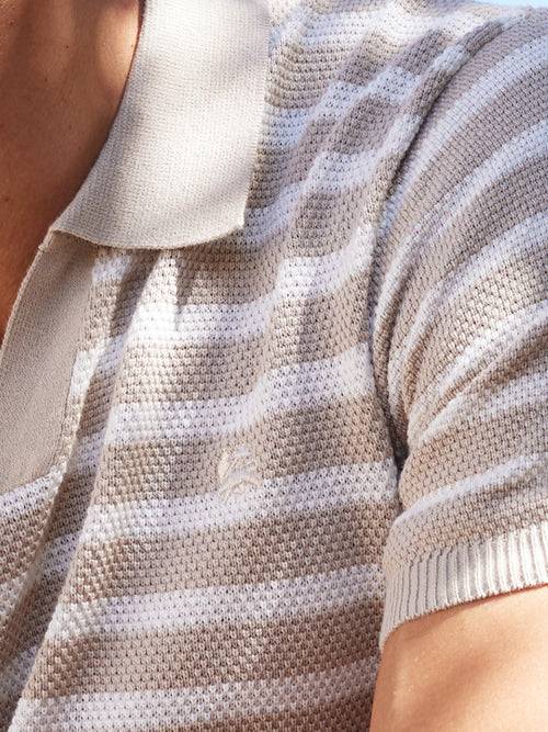Lerros Gestreiftes Strickpoloshirt Discount Store für neue Produkte