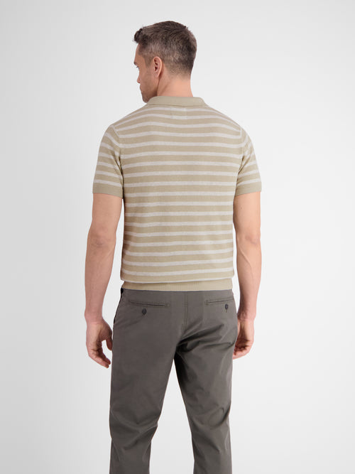 Lerros Gestreiftes Strickpoloshirt Discount Store für neue Produkte