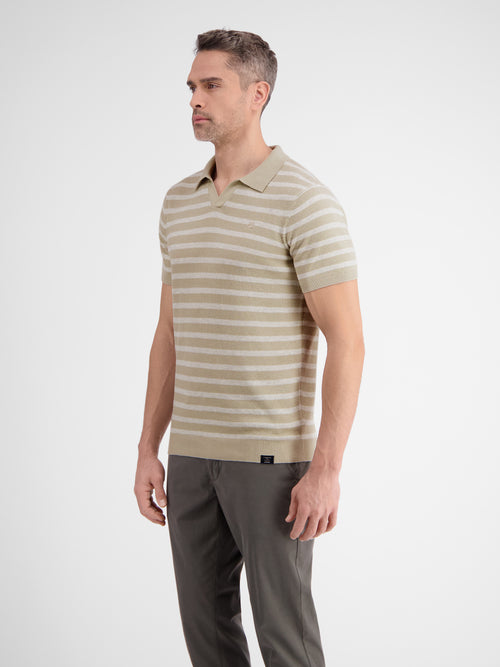 Lerros Gestreiftes Strickpoloshirt Discount Store für neue Produkte