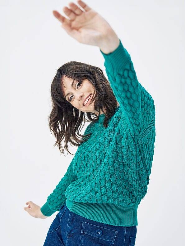 Mademoiselle YéYé Grobstrick Pullover aus Bio-Baumwolle Exklusive Angebote