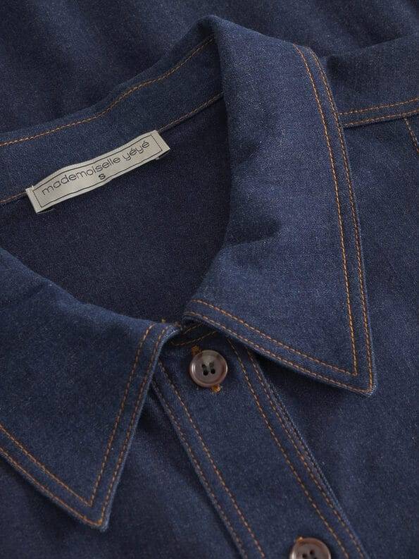 Mademoiselle YéYé Jeans Kleid mit Bindeband aus Bio-Baumwolle Große Rabatte