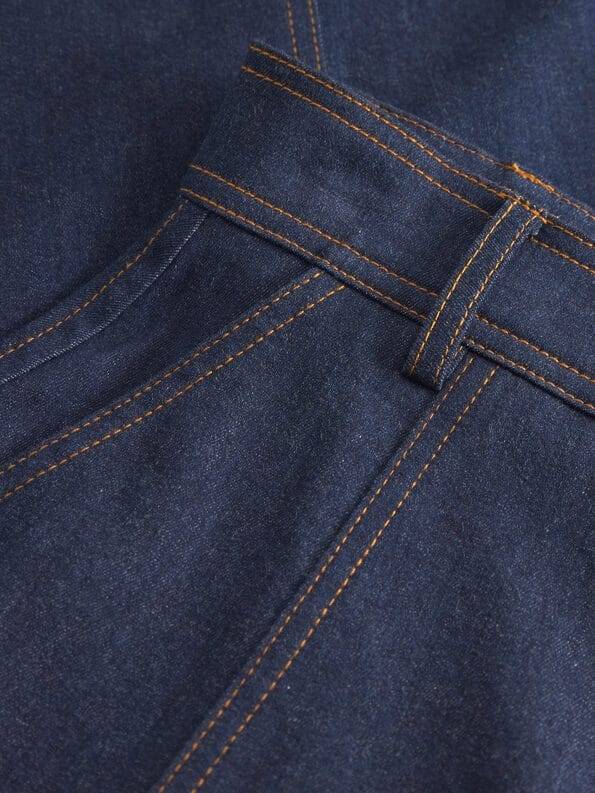 Mademoiselle YéYé Jeans Midi-Rock mit Knopfleiste aus Bio-Baumwolle Neuheiten