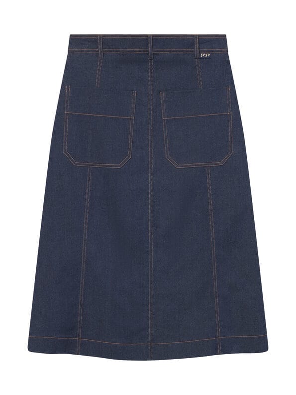 Mademoiselle YéYé Jeans Midi-Rock mit Knopfleiste aus Bio-Baumwolle Neuheiten