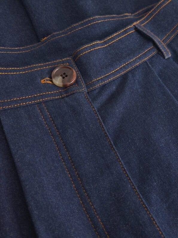 Mademoiselle YéYé Jeans Palazzo Hose mit Bundfalten aus Bio-Baumwolle Saisonale Angebote