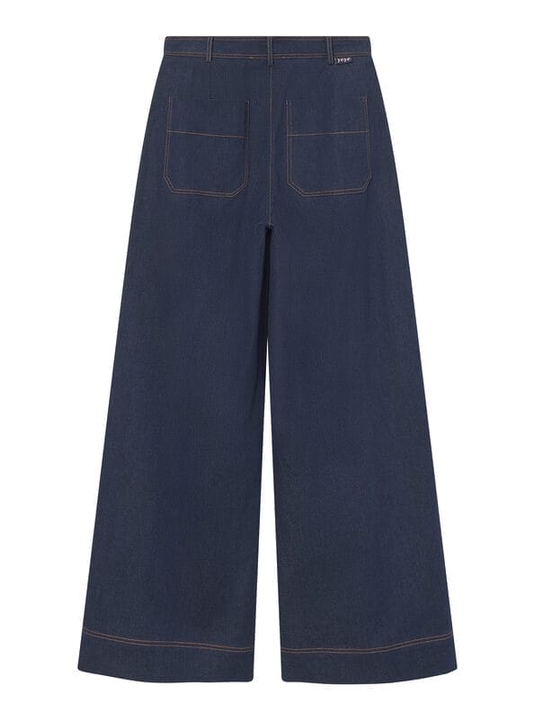 Mademoiselle YéYé Jeans Palazzo Hose mit Bundfalten aus Bio-Baumwolle Saisonale Angebote