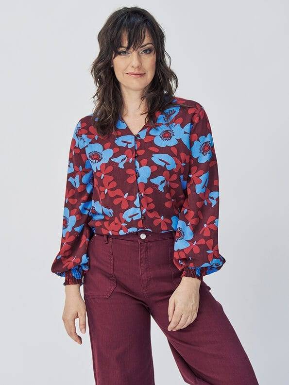 Mademoiselle YéYé Bluse mit Ballonärmeln aus Ecovero by Lenzing Neueste Stile