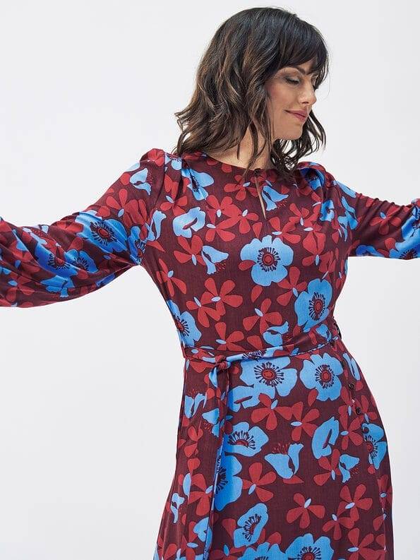 Mademoiselle YéYé Midikleid mit Saumschlitz aus Ecovero by Lenzing Zeitbegrenzte Promotion