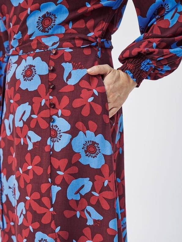 Mademoiselle YéYé Midikleid mit Saumschlitz aus Ecovero by Lenzing Zeitbegrenzte Promotion